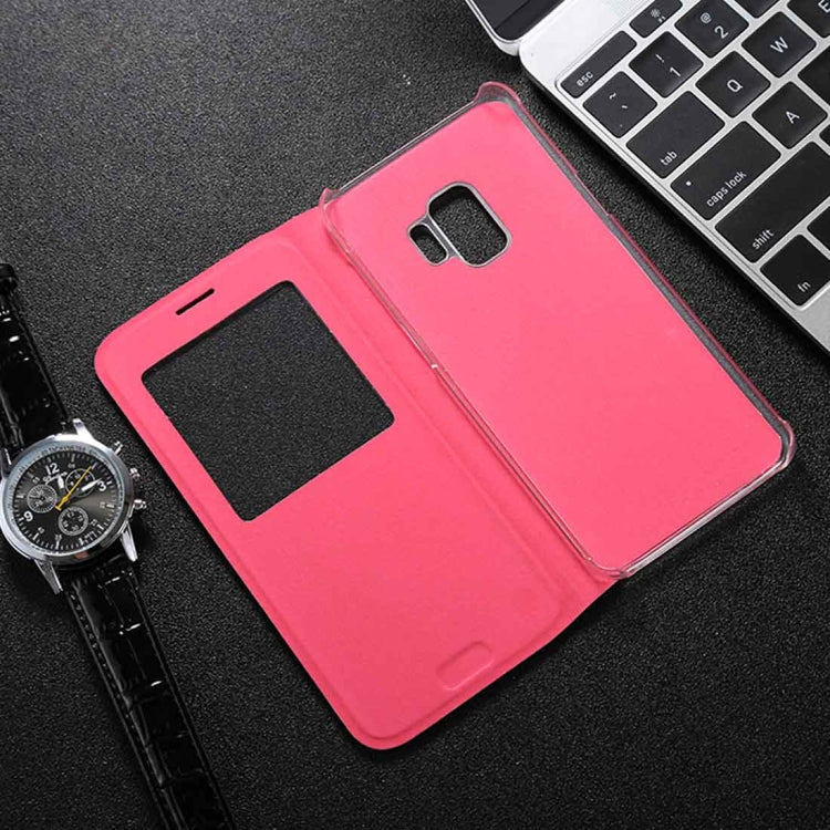 For Galaxy S9 Litchi Texture Horizontal Flip Leather Case with Call Display ID
