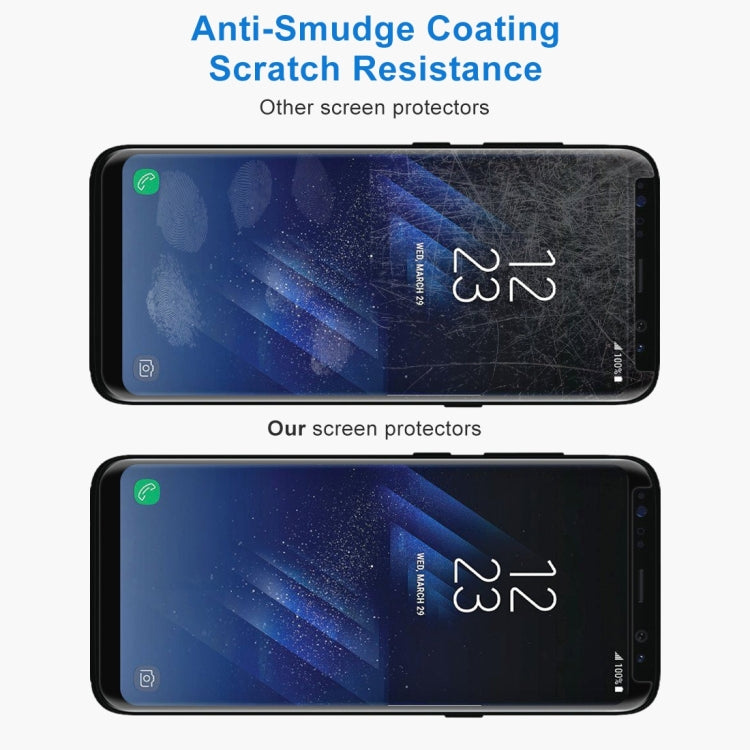 For Galaxy S8+ / G955 0.26mm 9H Surface Hardness 3D Explosion-proof Non-full Screen Curved Case Friendly Tempered Glass Film with Fully Adhesive(Black)
