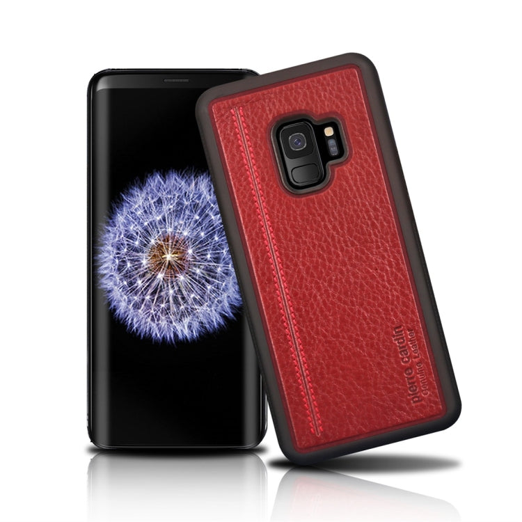 Pierre Cardin PCS-S02 Shockproof TPU + Leather Protective Case for Galaxy S9