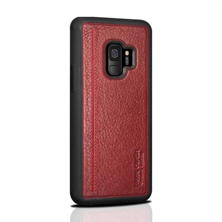 Pierre Cardin PCS-S02 Shockproof TPU + Leather Protective Case for Galaxy S9