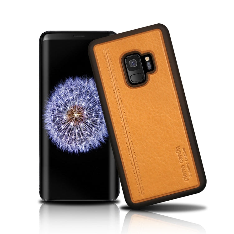 Pierre Cardin PCS-S02 Shockproof TPU + Leather Protective Case for Galaxy S9