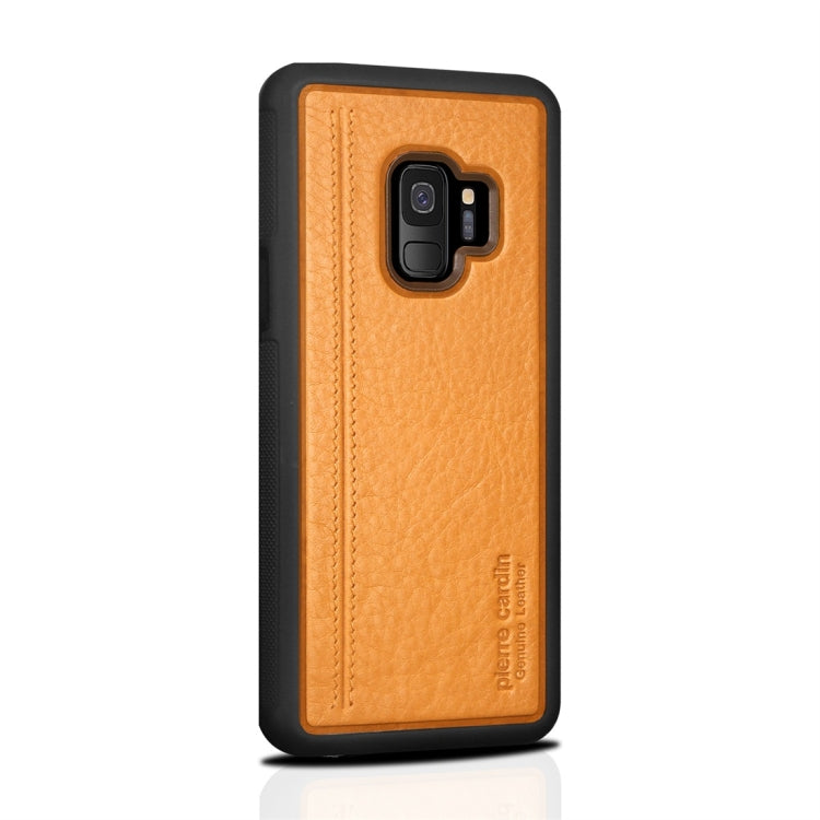 Pierre Cardin PCS-S02 Shockproof TPU + Leather Protective Case for Galaxy S9