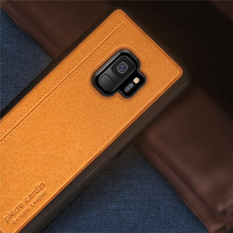 Pierre Cardin PCS-S02 Shockproof TPU + Leather Protective Case for Galaxy S9