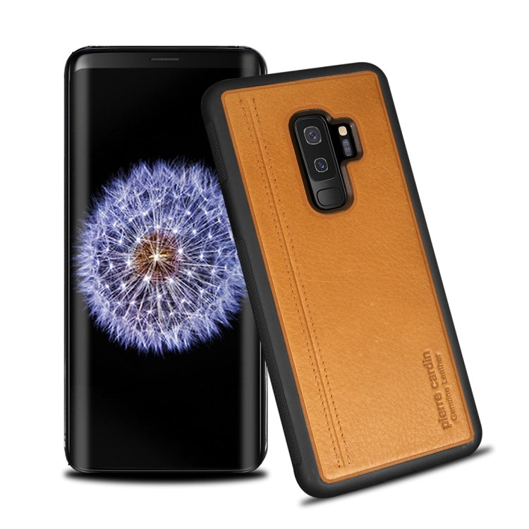 Pierre Cardin PCS-S02 Shockproof TPU + Leather Protective Case for Galaxy S9 Plus