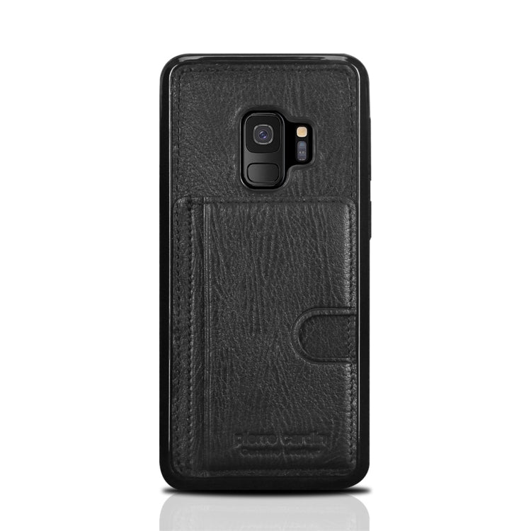 Pierre Cardin PCL-P11 Shockproof TPU + Leather Protective Case for Galaxy S9, with Holder & Card Slot