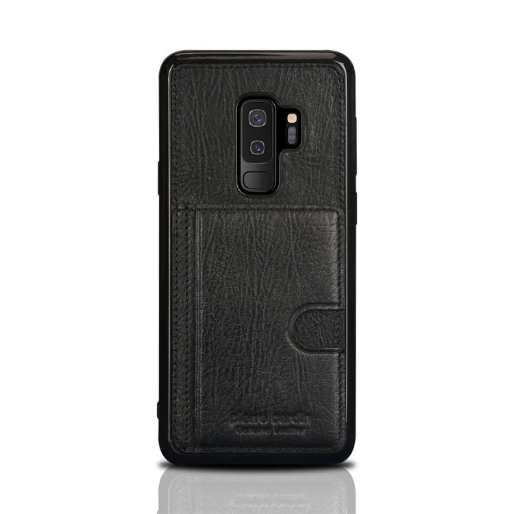 Pierre Cardin PCL-P11 Shockproof TPU + Leather Protective Case for Galaxy S9 Plus, with Holder & Card Slot