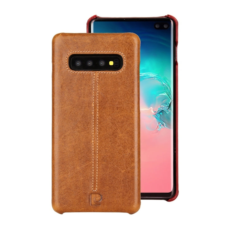 Pierre Cardin PCL-P03 Shockproof PC + Leather Protective Case for Galaxy S10 Plus
