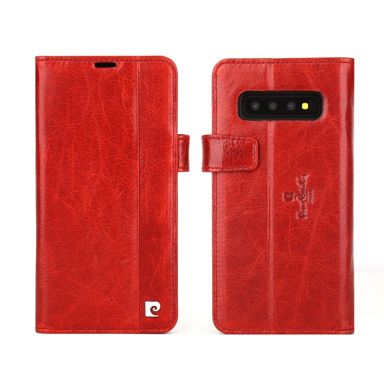 Pierre Cardin PCL-P05 Horizontal Flip Leather Case for Galaxy S10 Plus, with Holder & Card Slot & Wallet