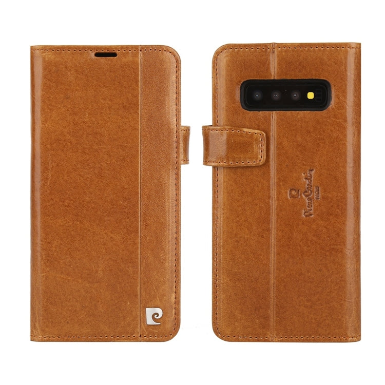 Pierre Cardin PCL-P05 Horizontal Flip Leather Case for Galaxy S10 Plus, with Holder & Card Slot & Wallet