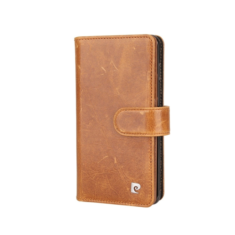 Pierre Cardin PCL-P09 Horizontal Flip Leather Case for Galaxy S10, with Card Slot & Wallet(Brown)