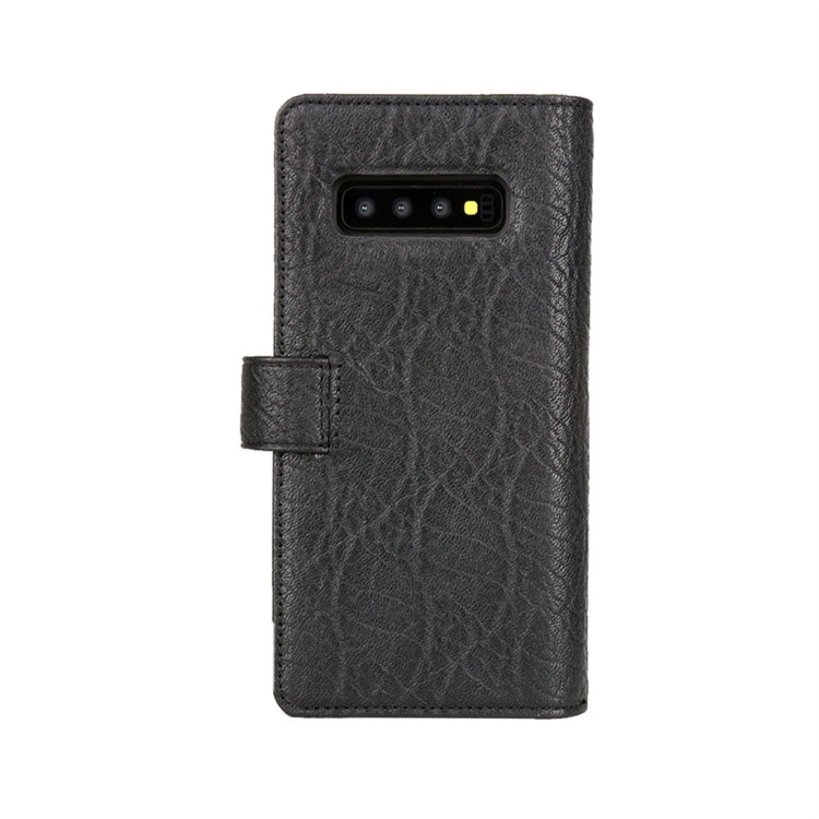 Pierre Cardin PCL-P09 Horizontal Flip Leather Case for Galaxy S10 Plus, with Card Slot & Wallet(Black)