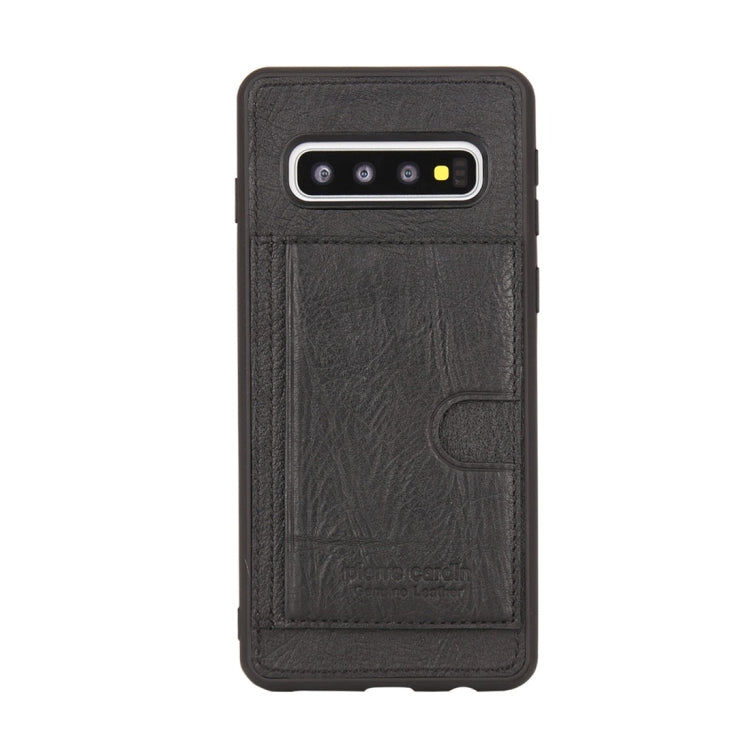 Pierre Cardin PCL-P11 Shockproof TPU + Leather Protective Case for Galaxy S10, with Holder & Card Slot