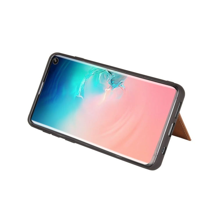 Pierre Cardin PCL-P11 Shockproof TPU + Leather Protective Case for Galaxy S10, with Holder & Card Slot