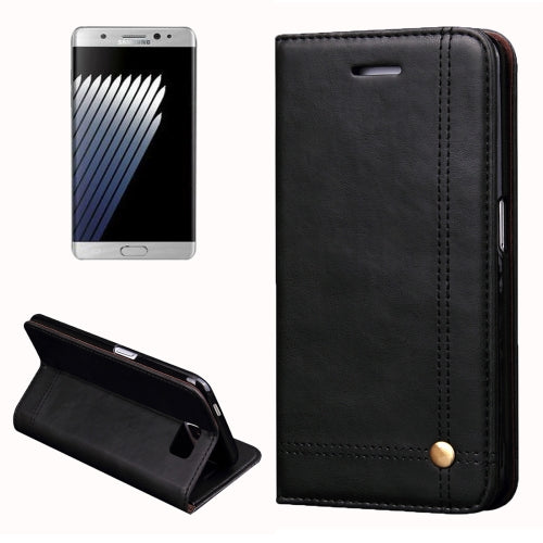 For Galaxy Note 7 / N930 Retro Crazy Horse Texture Magnetic Adsorption Horizontal Flip Leather Case with Card Slot & Holder & Wallet