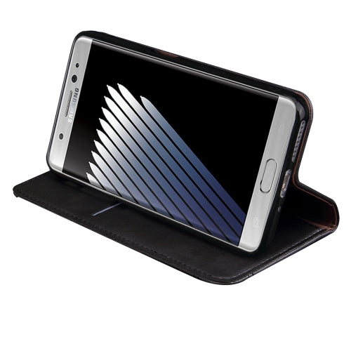 For Galaxy Note 7 / N930 Retro Crazy Horse Texture Magnetic Adsorption Horizontal Flip Leather Case with Card Slot & Holder & Wallet