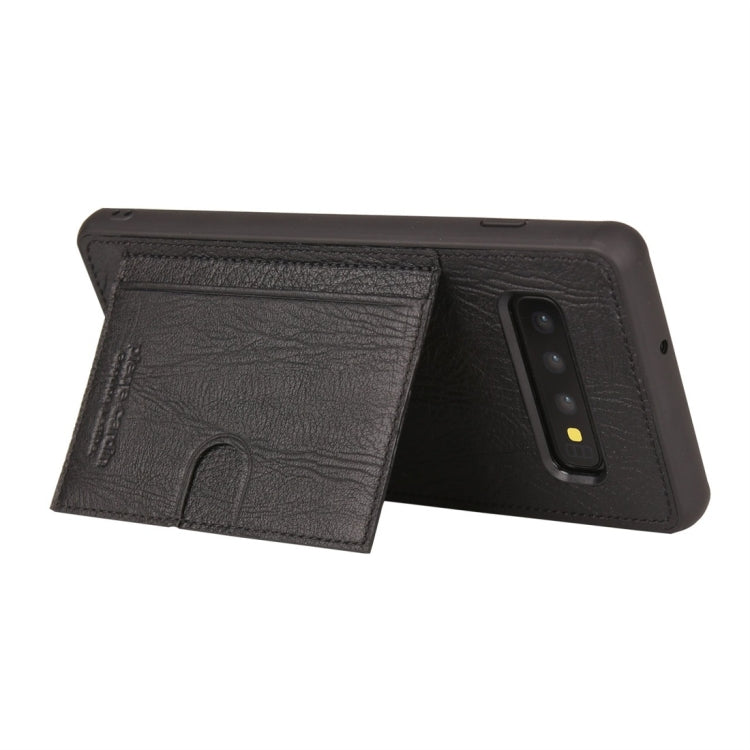 Pierre Cardin PCL-P11 Shockproof TPU + Leather Protective Case for Galaxy S10 Plus, with Holder & Card Slot