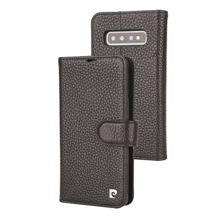 Pierre Cardin PCS-P08 Horizontal Flip Leather Case for Galaxy S10, with Holder & Card Slot