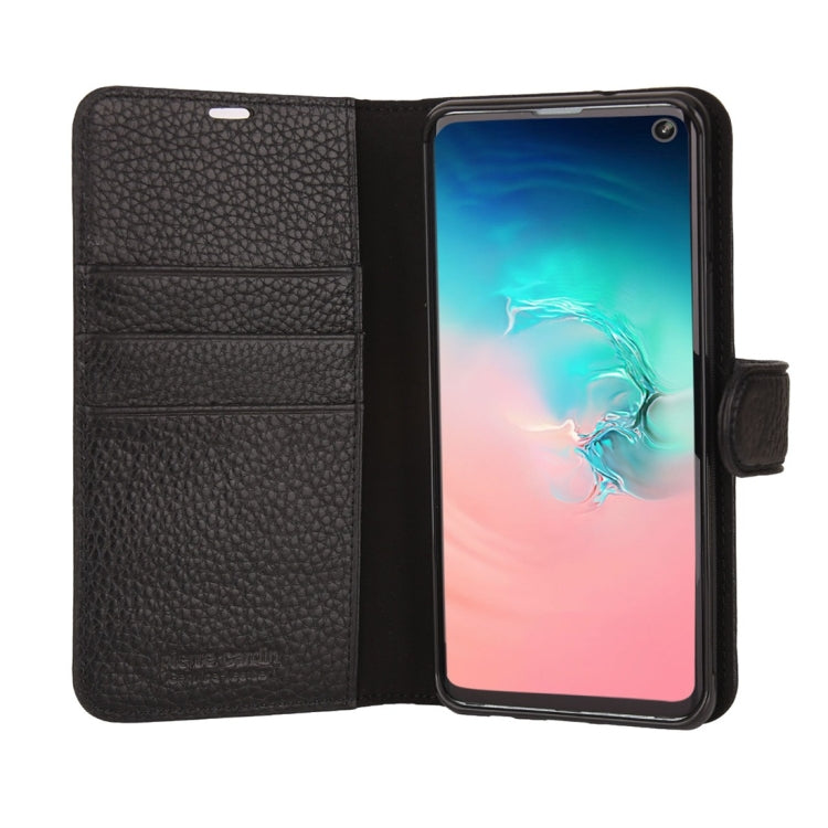 Pierre Cardin PCS-P08 Horizontal Flip Leather Case for Galaxy S10, with Holder & Card Slot