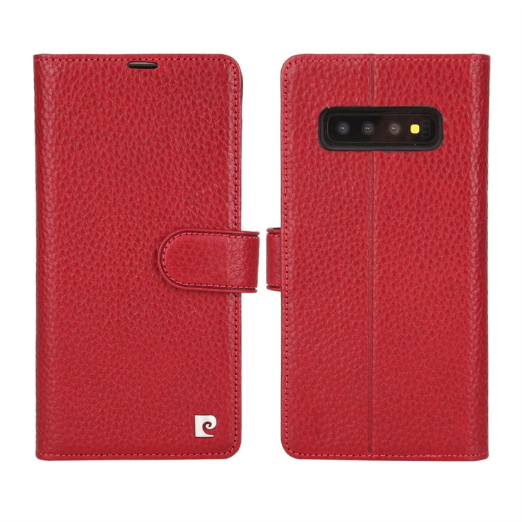 Pierre Cardin PCS-P08 Horizontal Flip Leather Case for Galaxy S10 Plus, with Holder & Card Slot