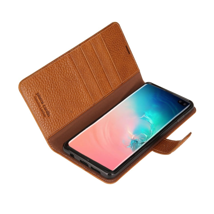 Pierre Cardin PCS-P08 Horizontal Flip Leather Case for Galaxy S10 Plus, with Holder & Card Slot