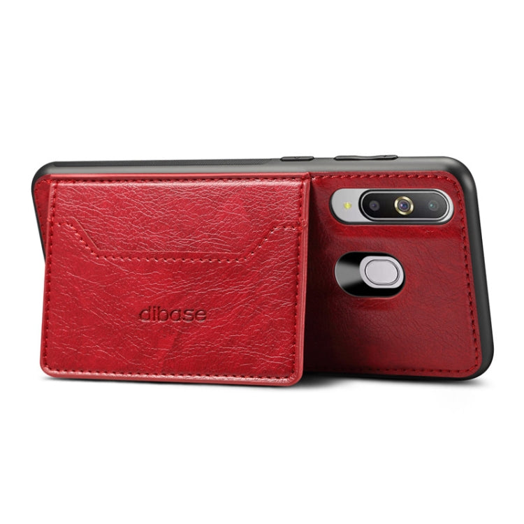 Dibase TPU + PC + PU Crazy Horse Texture Protective Case for Galaxy A60, with Holder & Card Slots