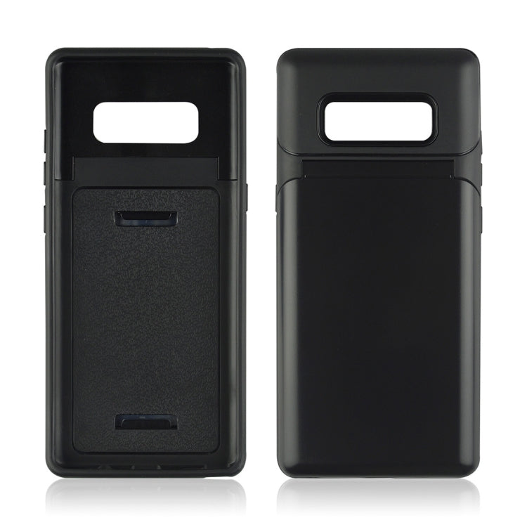 For Galaxy Note 8 Multi-functional TPU + PC Shockproof Back Case with Holder & Card Slot & Mirror