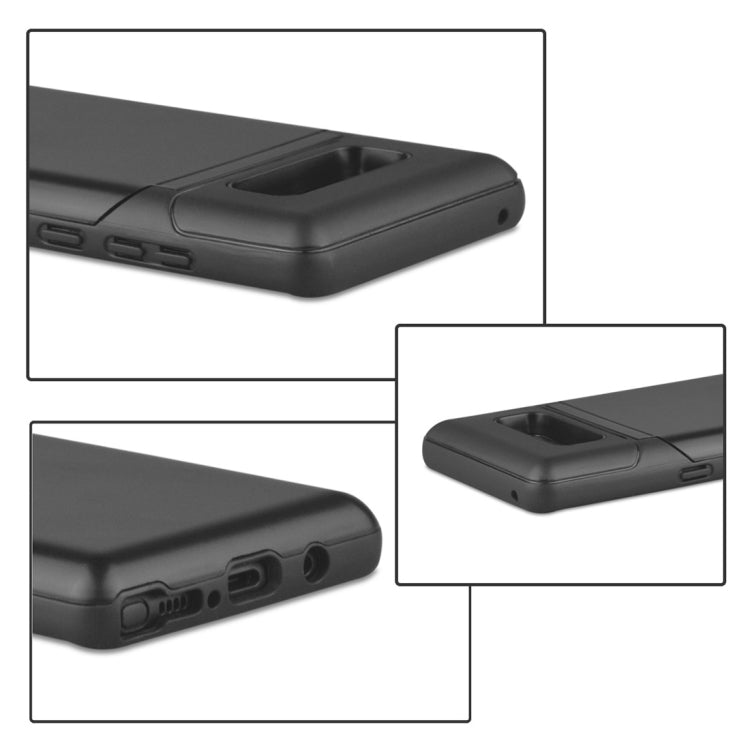 For Galaxy Note 8 Multi-functional TPU + PC Shockproof Back Case with Holder & Card Slot & Mirror