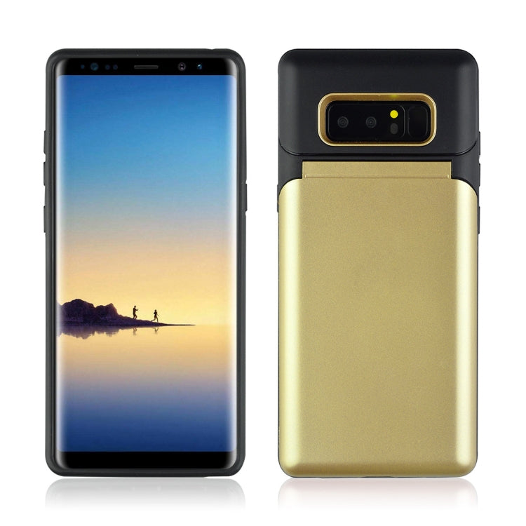For Galaxy Note 8 Multi-functional TPU + PC Shockproof Back Case with Holder & Card Slot & Mirror