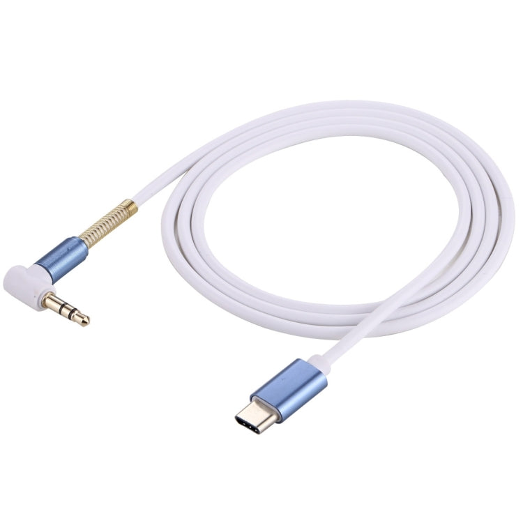 1m Type-C Male to 3.5mm Male Elbow Audio Cable, For Galaxy S8 & S8 + / LG G6 / Huawei P10 & P10 Plus / Xiaomi Mi6 & Max 2 and other Smartphones