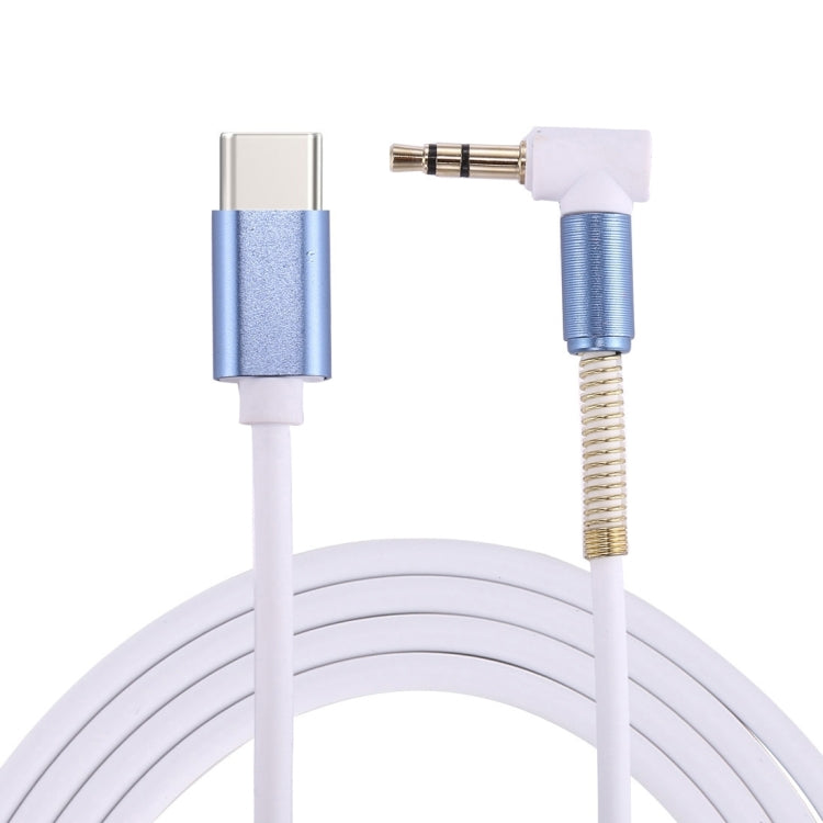 1m Type-C Male to 3.5mm Male Elbow Audio Cable, For Galaxy S8 & S8 + / LG G6 / Huawei P10 & P10 Plus / Xiaomi Mi6 & Max 2 and other Smartphones