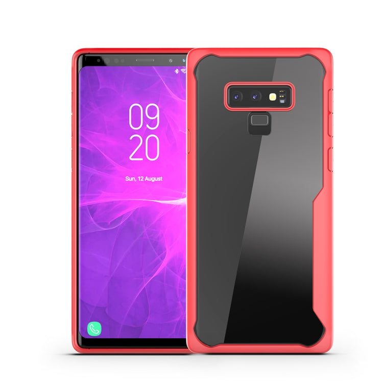 Transparent PC + TPU Full Coverage Shockproof Protective Case for Galaxy Note9 (Red)