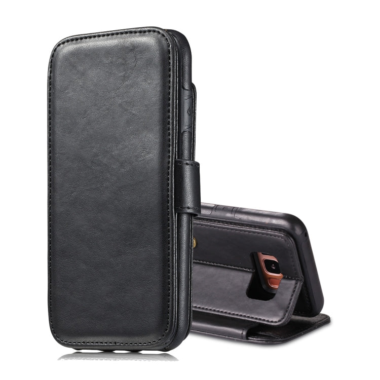 For Galaxy S8 Detachable Retro PU Leather Texture Horizontal Flip Protective Leather Case with Card Slots & Holder & Wallet & Photo Frame