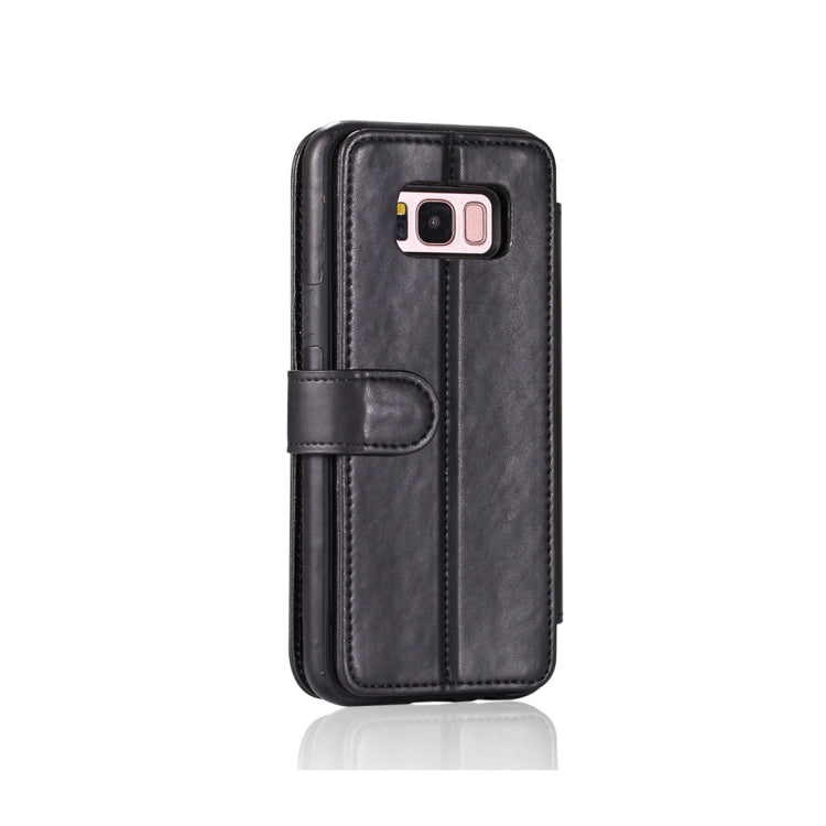 For Galaxy S8 Detachable Retro PU Leather Texture Horizontal Flip Protective Leather Case with Card Slots & Holder & Wallet & Photo Frame