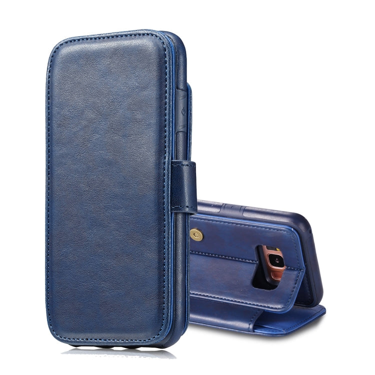 For Galaxy S8 Detachable Retro PU Leather Texture Horizontal Flip Protective Leather Case with Card Slots & Holder & Wallet & Photo Frame