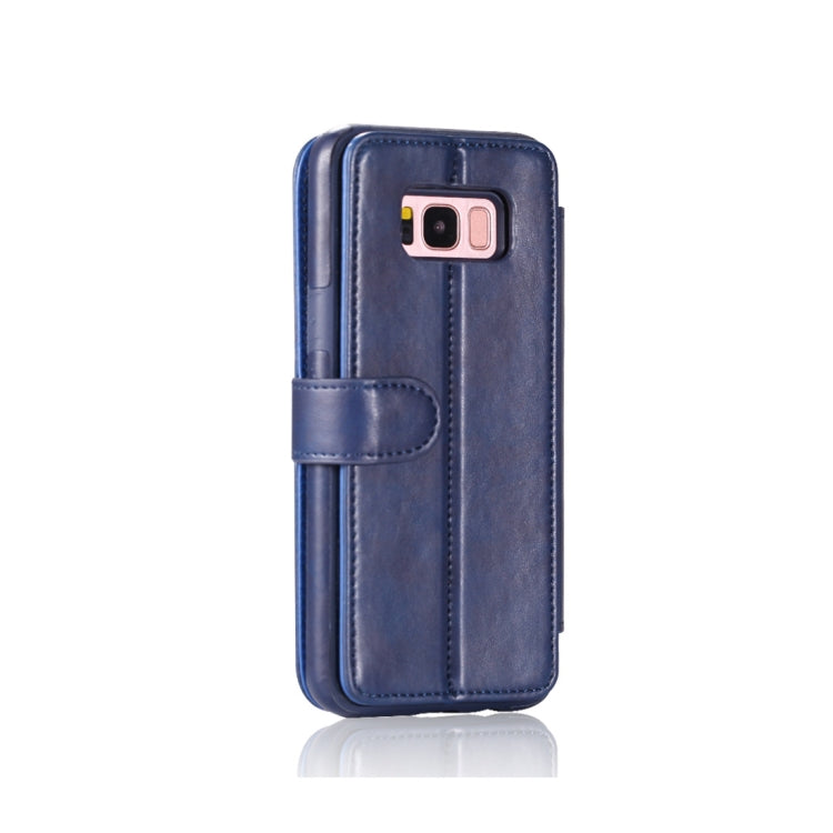 For Galaxy S8 Detachable Retro PU Leather Texture Horizontal Flip Protective Leather Case with Card Slots & Holder & Wallet & Photo Frame