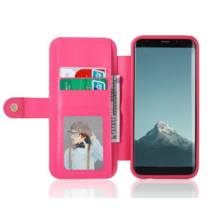 For Galaxy S8 Detachable Retro PU Leather Texture Horizontal Flip Protective Leather Case with Card Slots & Holder & Wallet & Photo Frame