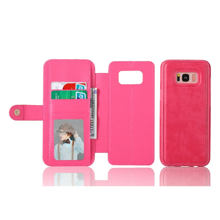 For Galaxy S8 Detachable Retro PU Leather Texture Horizontal Flip Protective Leather Case with Card Slots & Holder & Wallet & Photo Frame