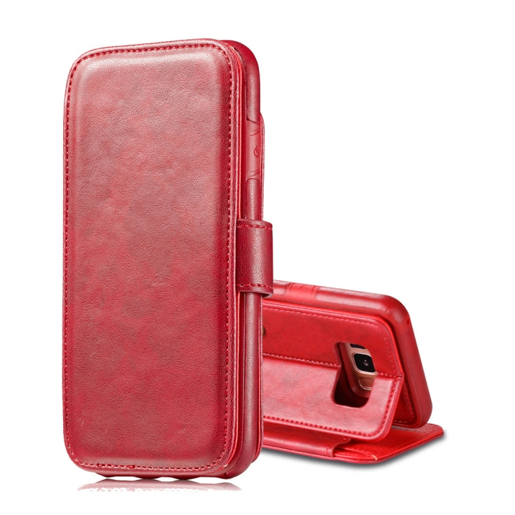 For Galaxy S8 Detachable Retro PU Leather Texture Horizontal Flip Protective Leather Case with Card Slots & Holder & Wallet & Photo Frame