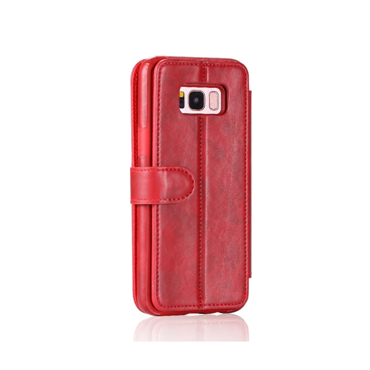 For Galaxy S8 Detachable Retro PU Leather Texture Horizontal Flip Protective Leather Case with Card Slots & Holder & Wallet & Photo Frame