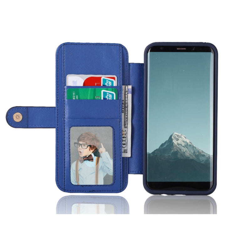 For Galaxy S8+ / G955 Detachable Retro PU Leather Texture Horizontal Flip Protective Leather Case with Card Slots & Holder & Wallet & Photo Frame