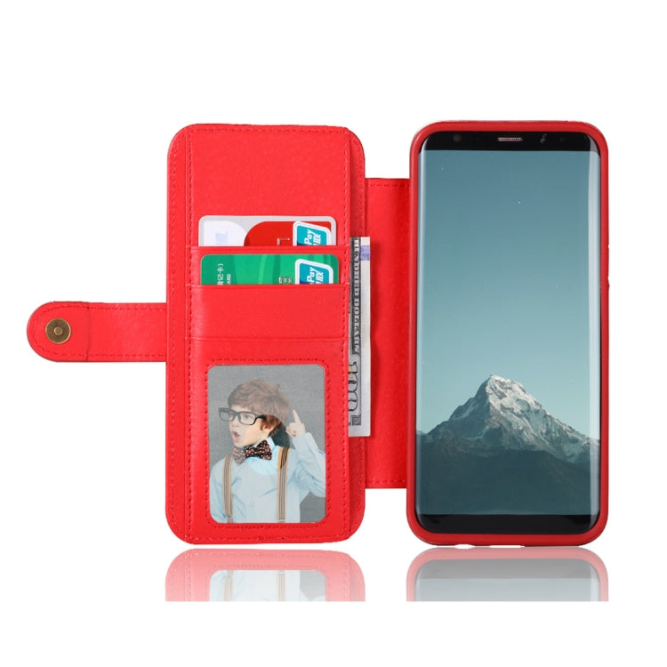 For Galaxy S8+ / G955 Detachable Retro PU Leather Texture Horizontal Flip Protective Leather Case with Card Slots & Holder & Wallet & Photo Frame