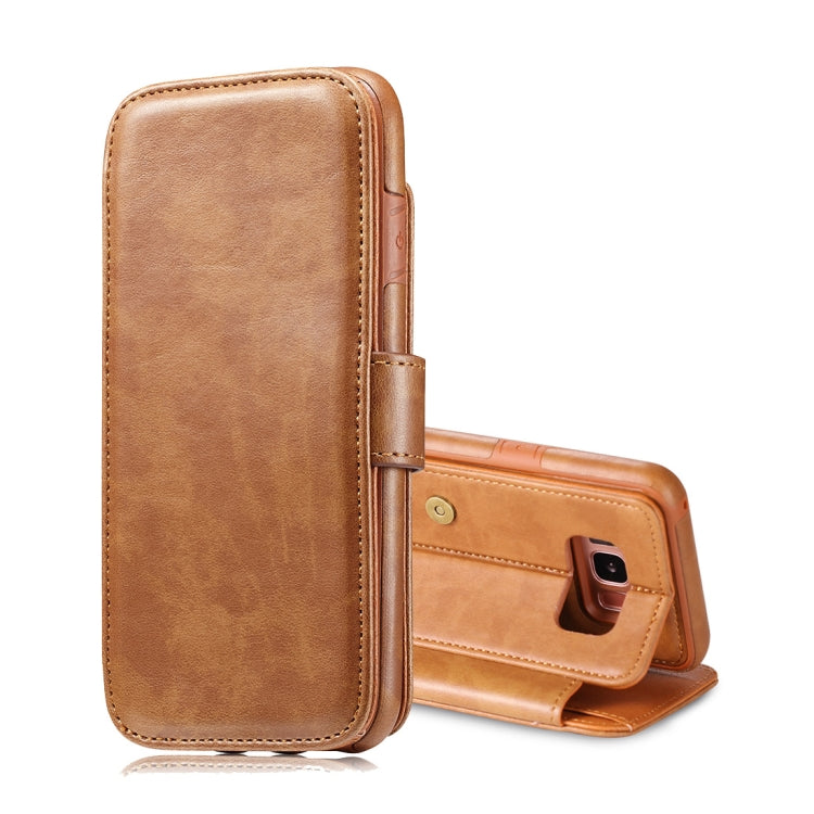 For Galaxy S8+ / G955 Detachable Retro PU Leather Texture Horizontal Flip Protective Leather Case with Card Slots & Holder & Wallet & Photo Frame