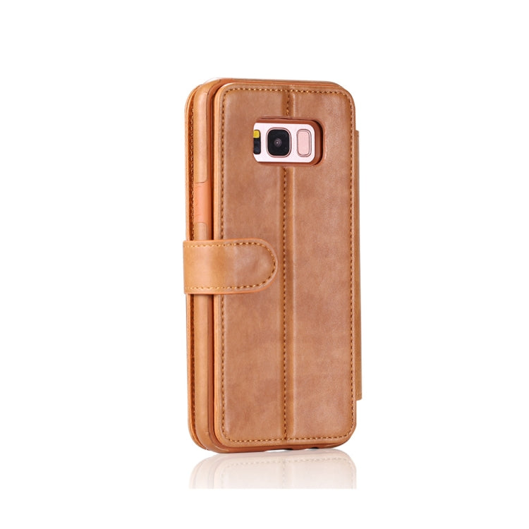 For Galaxy S8+ / G955 Detachable Retro PU Leather Texture Horizontal Flip Protective Leather Case with Card Slots & Holder & Wallet & Photo Frame