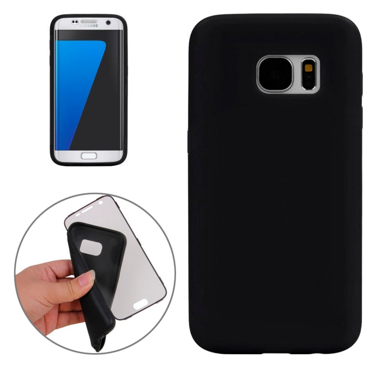 For Galaxy S7 / G930 Horizontal Flip Transparent Touch Screen PC Front Cover + TPU Back Cover Protective Case