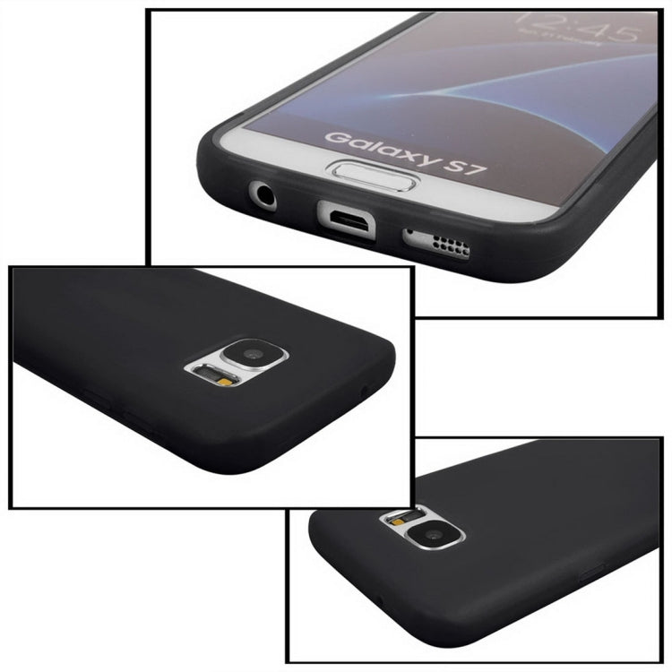For Galaxy S7 / G930 Horizontal Flip Transparent Touch Screen PC Front Cover + TPU Back Cover Protective Case