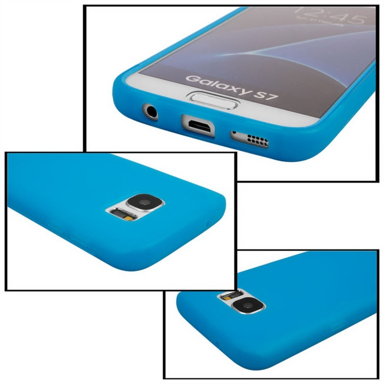 For Galaxy S7 / G930 Horizontal Flip Transparent Touch Screen PC Front Cover + TPU Back Cover Protective Case