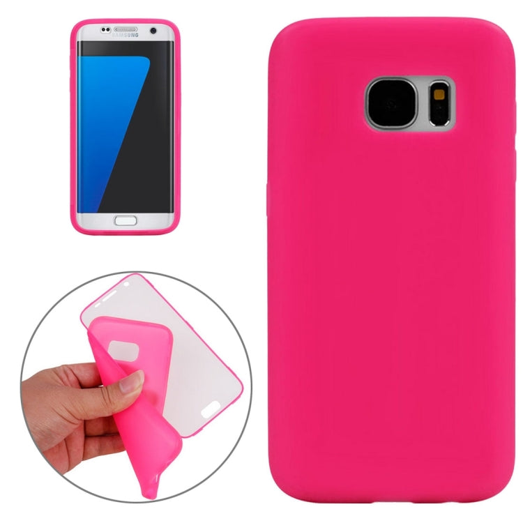 For Galaxy S7 / G930 Horizontal Flip Transparent Touch Screen PC Front Cover + TPU Back Cover Protective Case