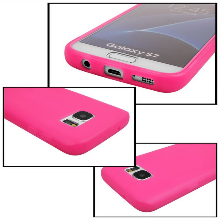 For Galaxy S7 / G930 Horizontal Flip Transparent Touch Screen PC Front Cover + TPU Back Cover Protective Case