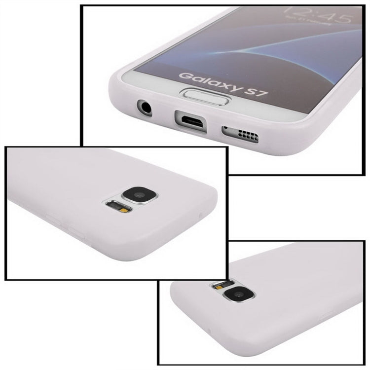 For Galaxy S7 / G930 Horizontal Flip Transparent Touch Screen PC Front Cover + TPU Back Cover Protective Case