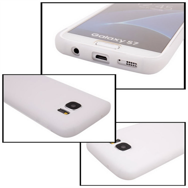 For Galaxy S7 / G930 Horizontal Flip Transparent Touch Screen PC Front Cover + TPU Back Cover Protective Case